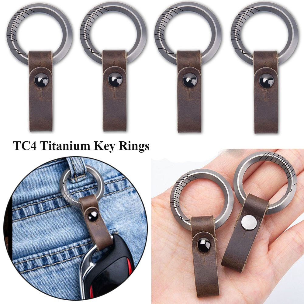 Edc Concealed Carry Belt - Stop tytanu skórzany pas biodrowy brelok
