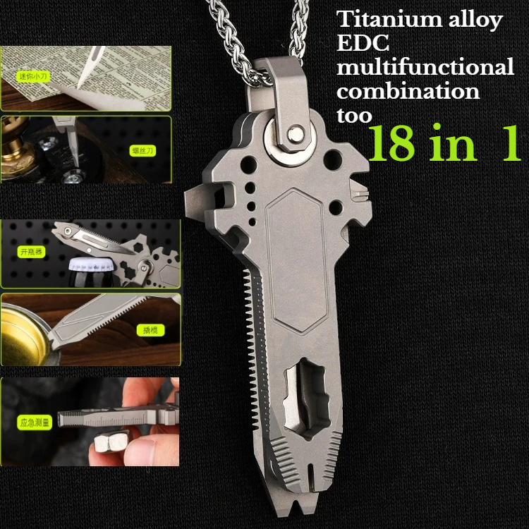 Titanium Pry Bar - 18 w 1 Przenośne narzędzie wielofunkcyjne