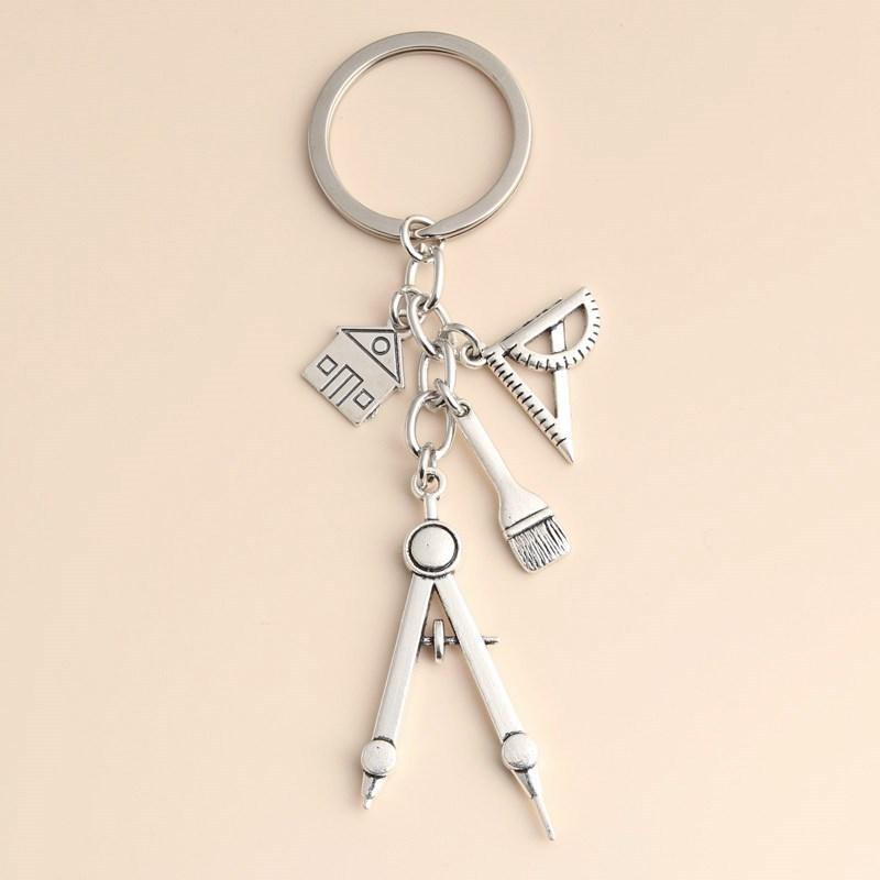 Compass Keychain Mini - Wielofunkcyjny srebrny brelok do kluczy z