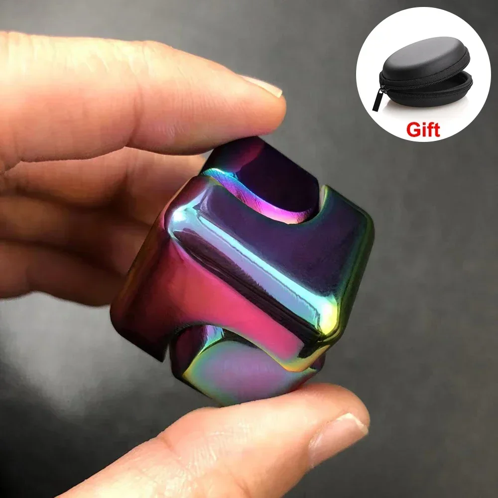 Fidget Spinner Bearing - Metalowa kostka obrotowy żyroskop na czubku