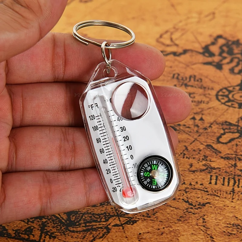 Compass Keychain Mini - Kompas brelok 3 w 1, przenośny