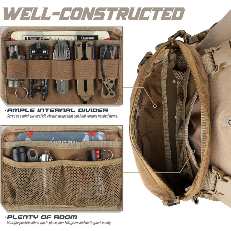 Kamizelka wędkarska z paskami, – Edc Carry Backpack recenzja i cena
