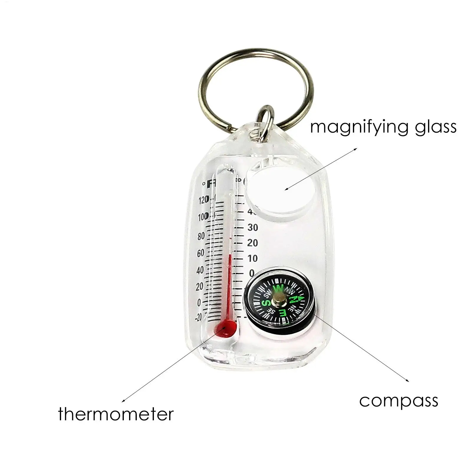 1 szt. Wielofunkcyjny Mini Kom – Compass Keychain Mini recenzja i cena