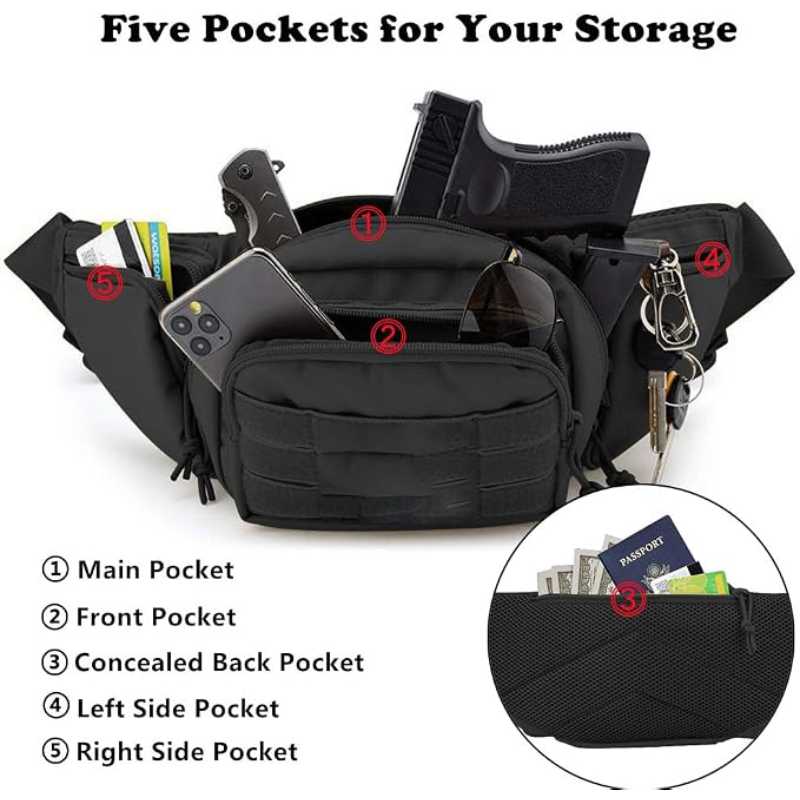 Wodoodporna torba biodrowa Mol – Edc Concealed Carry Fanny Pack recenzja i cena