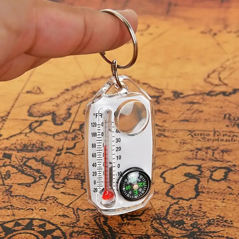 Kompas brelok 3 w 1, przenośny – Compass Keychain Mini recenzja i cena