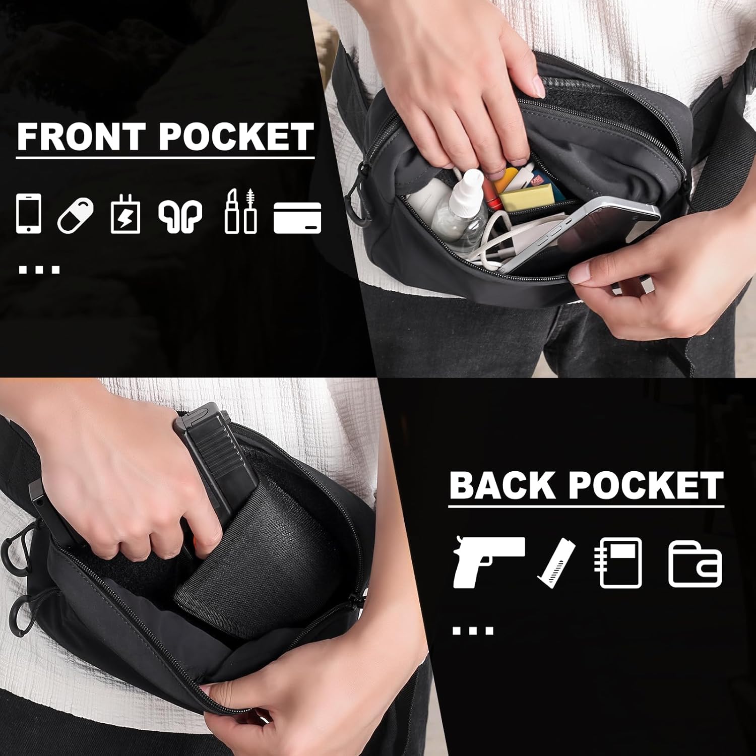 Taktyczna nerka z kaburą, ukry – Edc Carry Bag For Pistol recenzja i cena