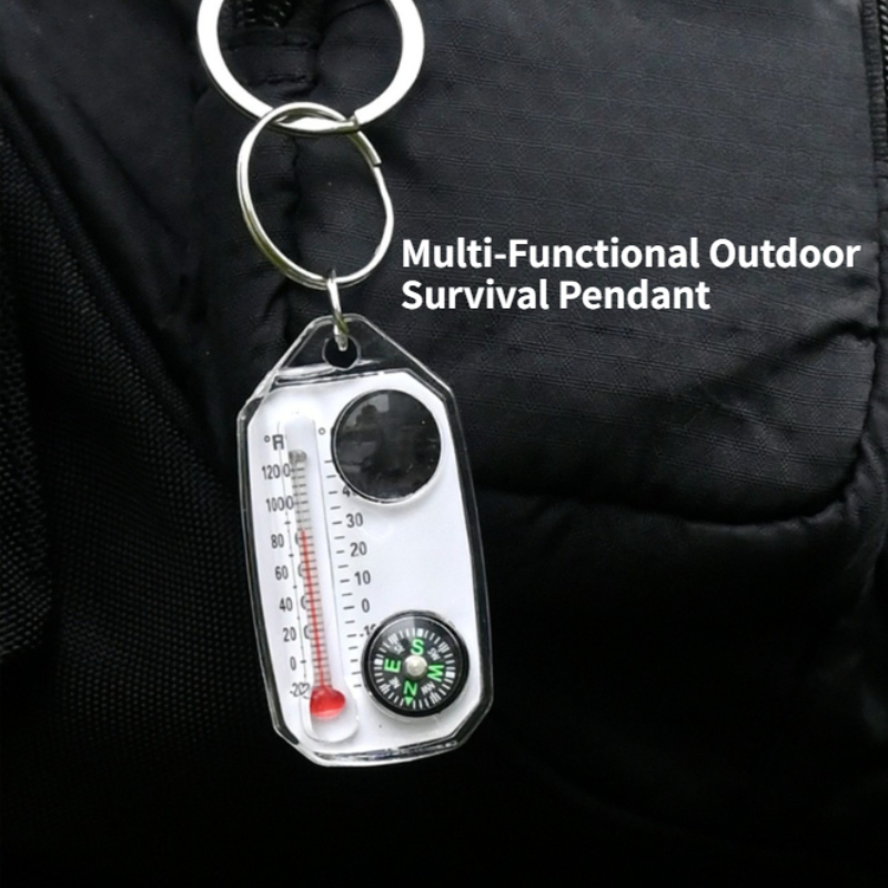 Mini brelok survivalowy 3-w-1: – Compass Keychain Mini recenzja i cena