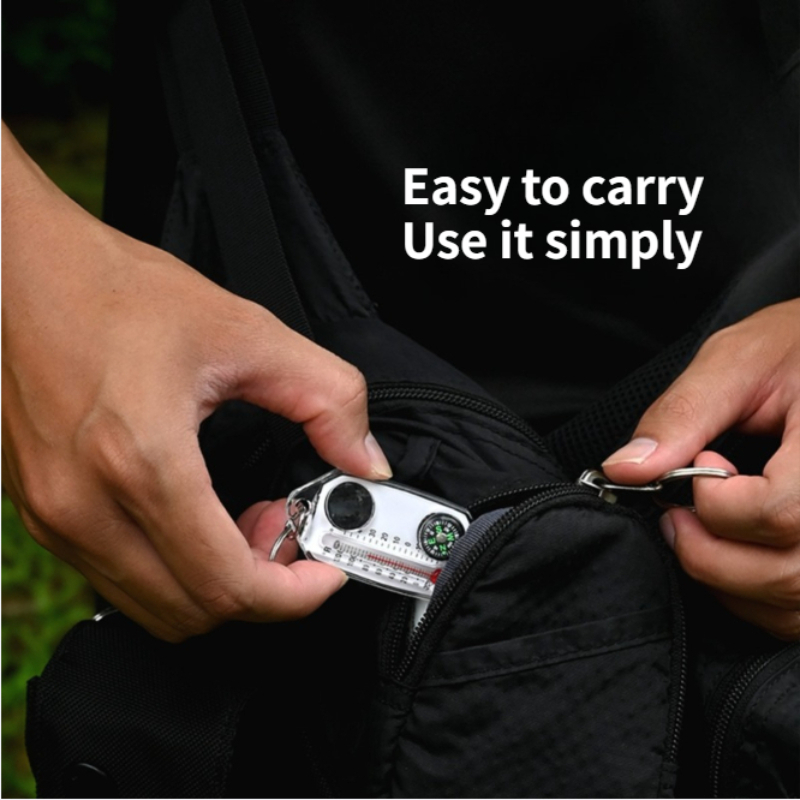 Mini brelok survivalowy 3-w-1: – Compass Keychain Mini recenzja i cena