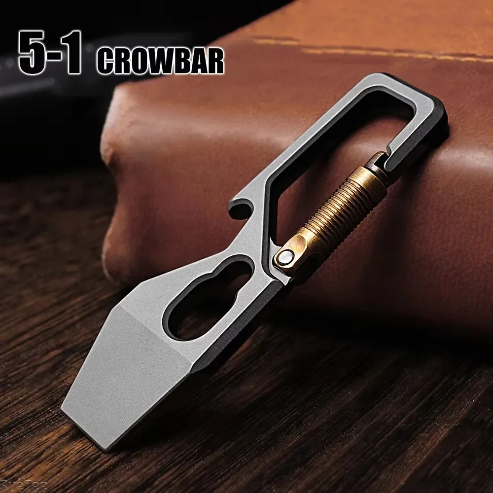 6cm 5-1 wielofunkcyjny brelok  – Titanium Pry Bar recenzja i cena