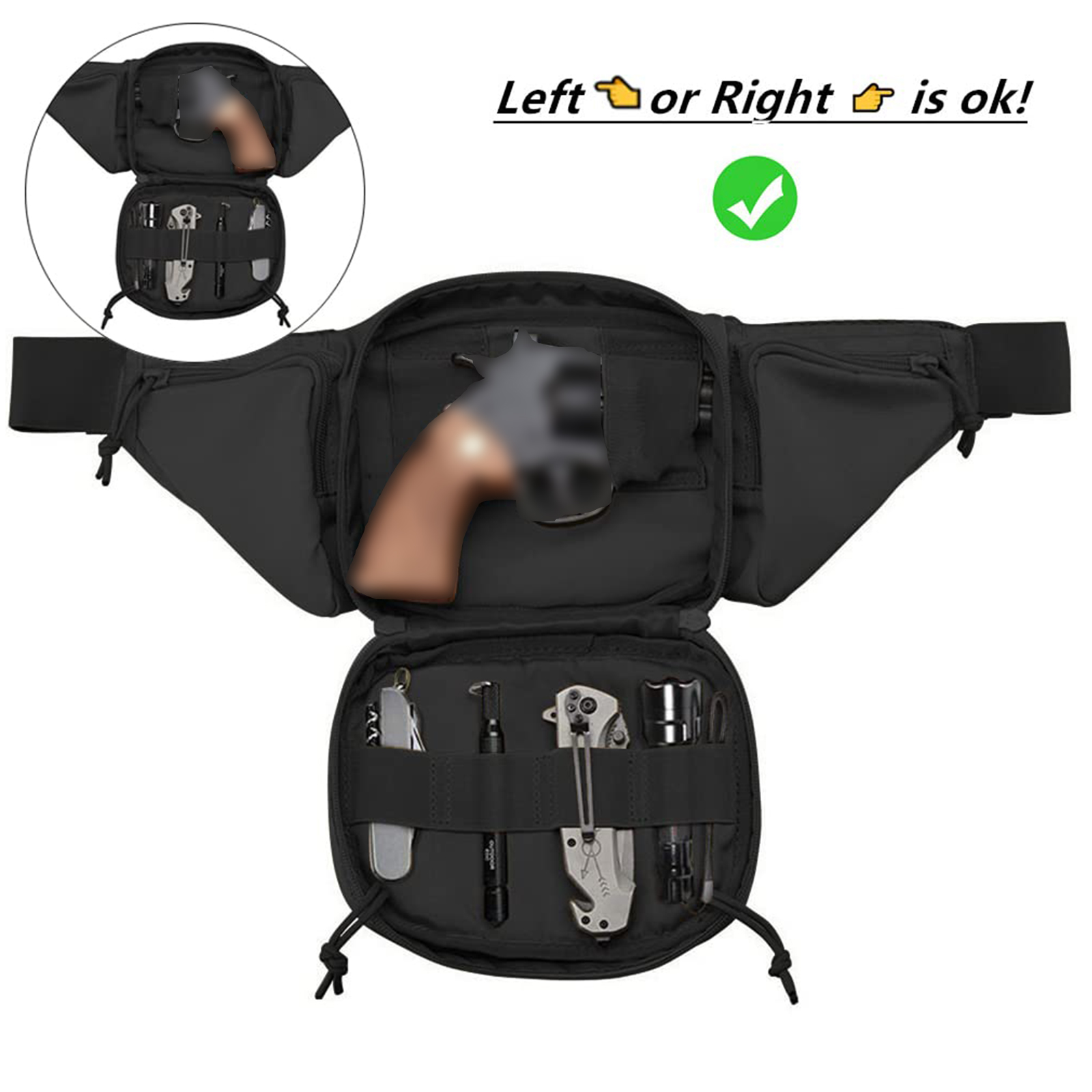 Taktyczny piterek kabura na br – Edc Concealed Carry Fanny Pack recenzja i cena